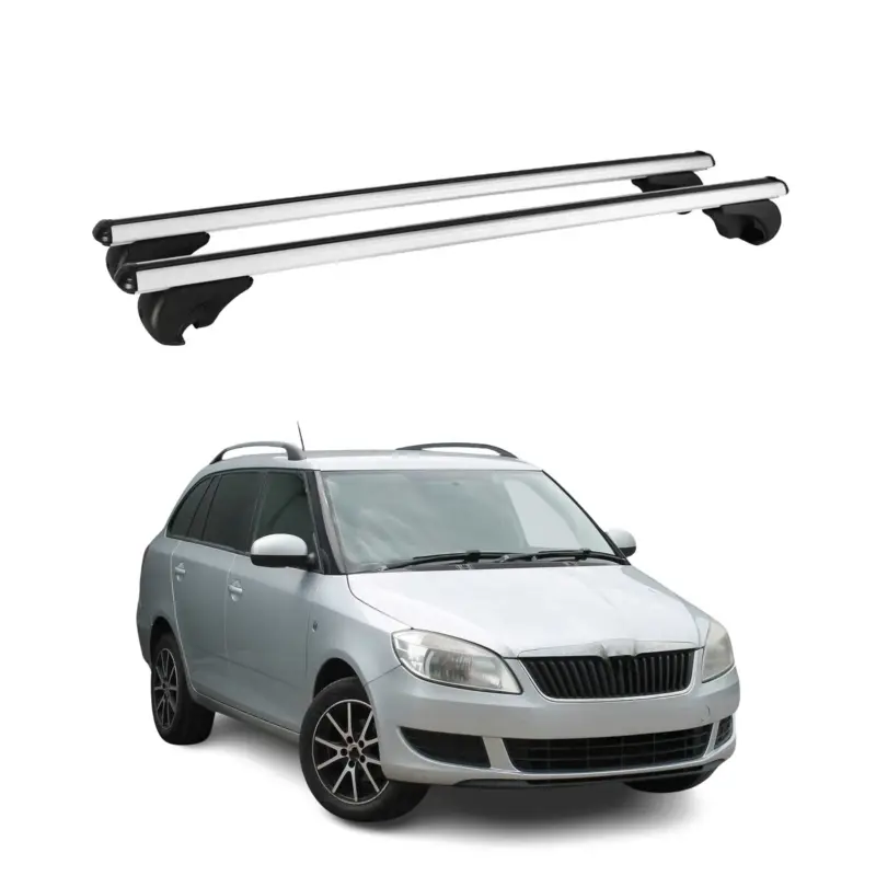Beliebt Dachträger Grundtäger für Skoda Fabia mk2 Kombi 2007-2014 75kg Alu Silber 2 tlg