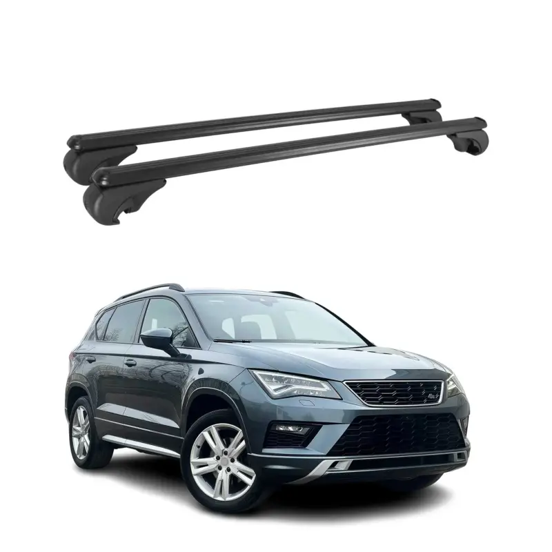 Wochenendangebot Dachträger Grundtäger für Seat Ateca 2016-2026 75kg Alu Schwarz 2 tlg