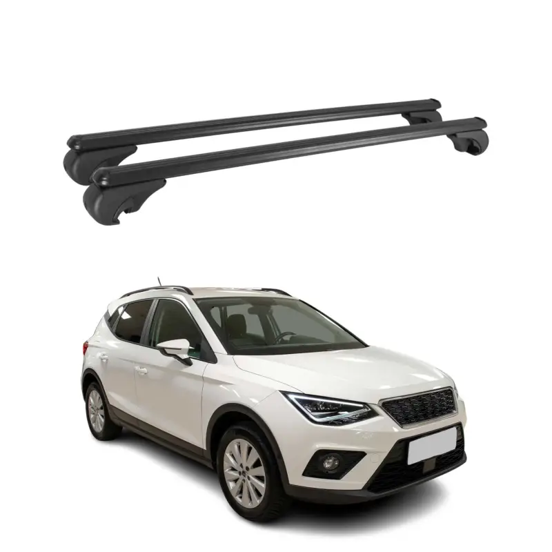 Dachträger für Seat Arona 2017-2026 Gepäckträger Grundträger Alu Schwarz 2x Sonderangebot