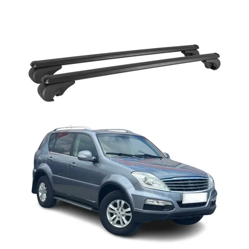 Aktuell Dachträger für Ssangyong Rexton 2012-2026 Gepäckträger Grundträger Alu Schwarz