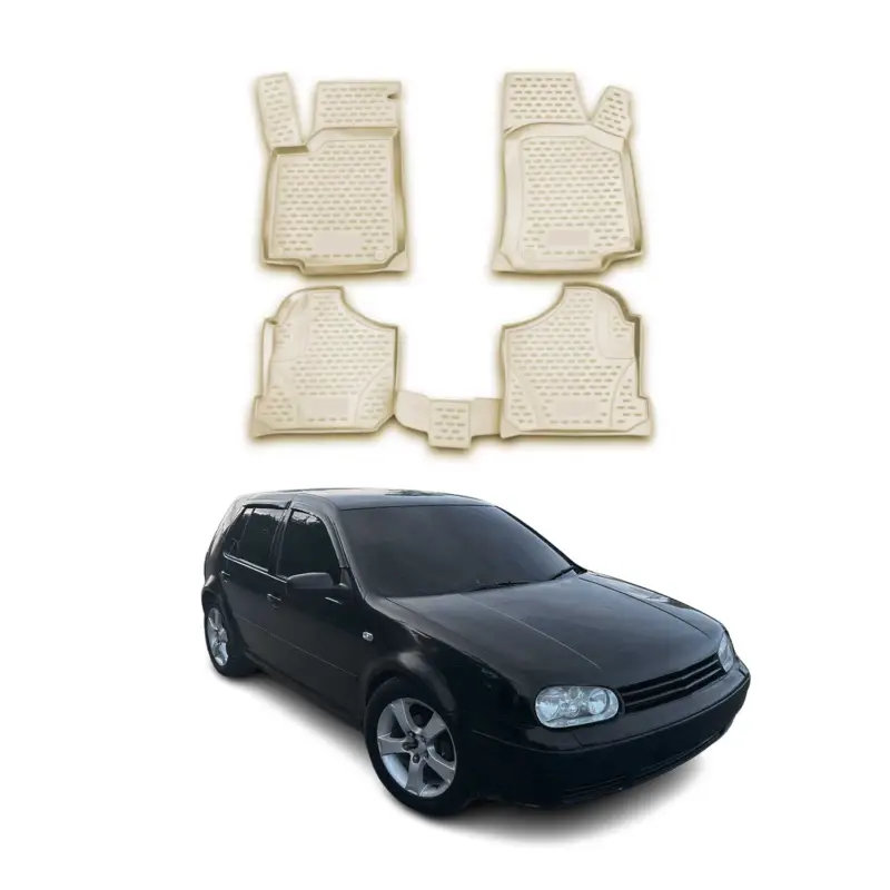 Sofort Bestellen OMAC Gummimatten Fußmatten für VW Golf 4 1997-2006 TPE Automatten Beige 4x