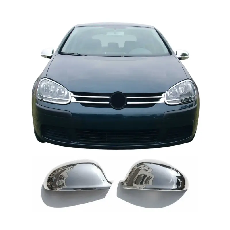 Versand Am Gleichen Tag Spiegelkappen Spiegelabdeckung für VW Eos 2006-2010 Edelstahl Chrom 2tlg