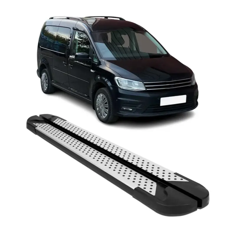 Alu Seitenbretter Trittbretter Schweller für VW Caddy Maxi 2004-2015 Schwarz Rabatt