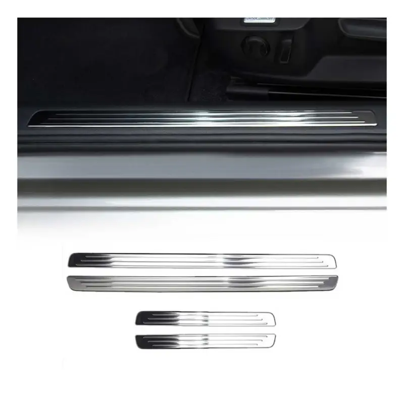 Versand Am Gleichen Tag Einstiegsleisten Türschweller für VW Caddy 2010-2026 Edelstahl Chrom 4tlg