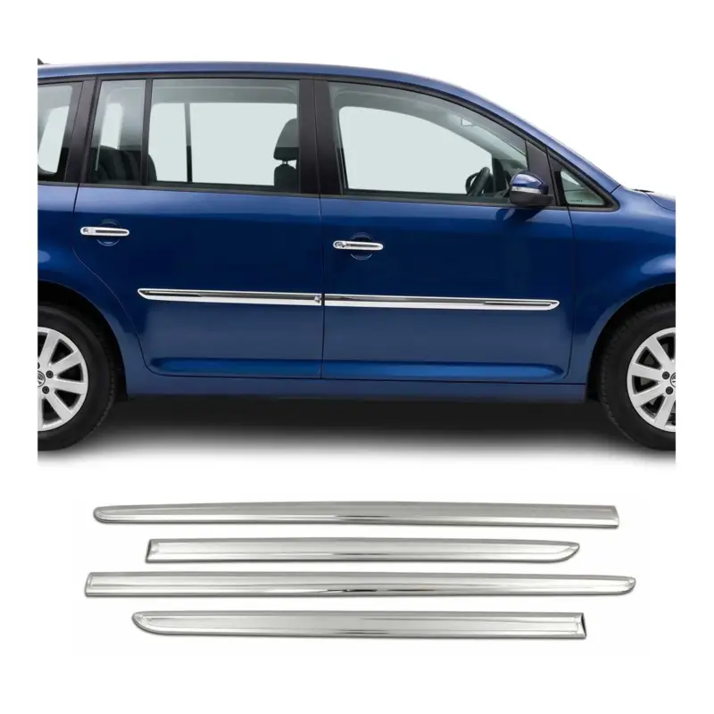 Abverkauf Seitentürleiste Türschutzleisten für VW Touran I 2011-2015 Facelift Edelstahl 4x