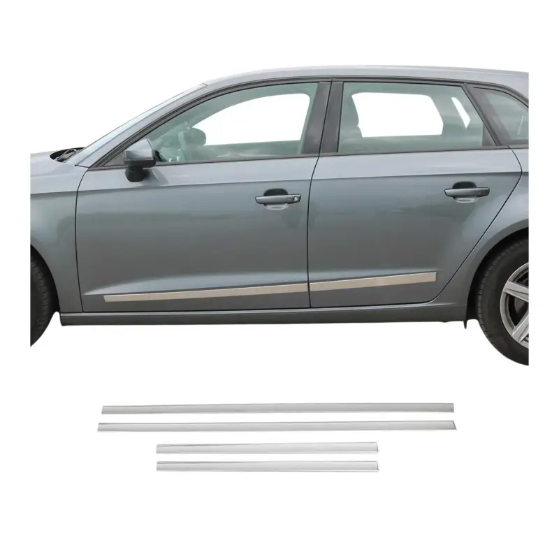 Türschutz Türleiste Seitentürleiste für Toyota Yaris Auris Verso Chrom Stahl 4x Neue Ware