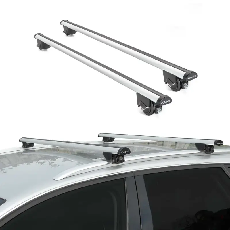Dachträger für Audi Q5 8R 2008-2016 Gepäckträger Relingträger 100kg Alu Grau Echt