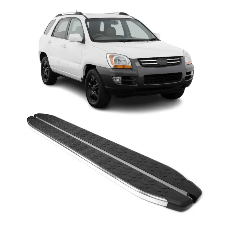 Versand Am Gleichen Tag Trittbretter Seitenschweller für Kia Sportage 2004-2010 Edelstahl Schwarz Silber