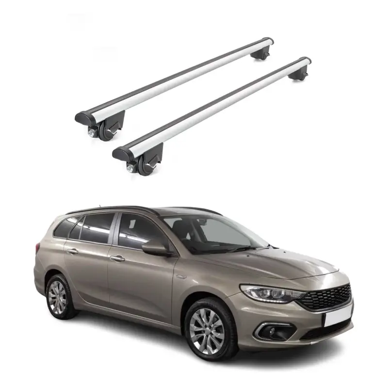 Solange Der Vorrat Reicht Dachträger für Fiat Tipo 2015-2026 Gepäckträger Relingträger 100kg Alu Grau