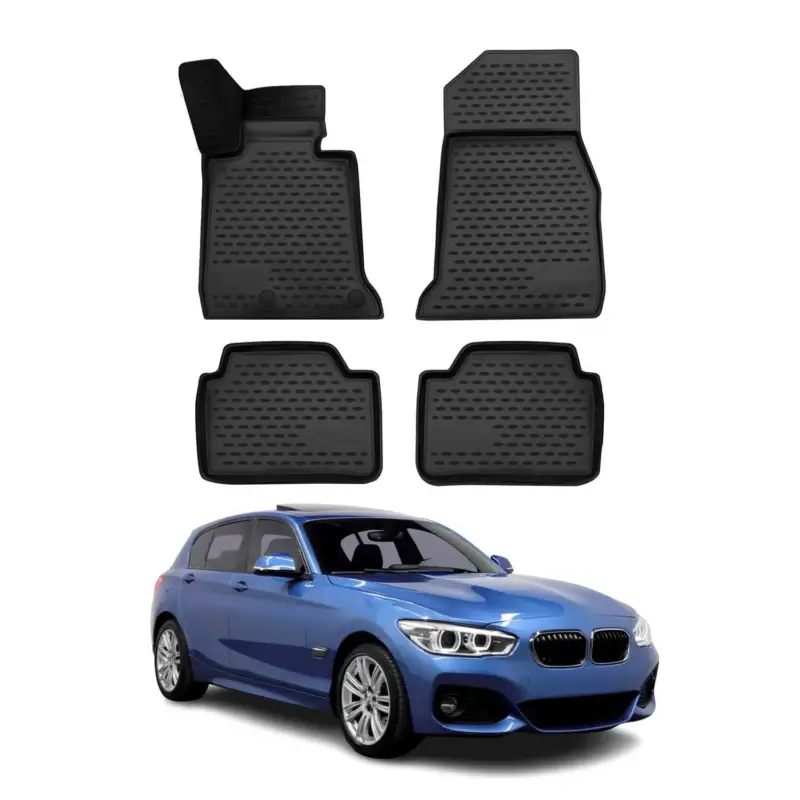 Bestseller OMAC Gummimatten Fußmatten für BMW 1er F20 2011-2019 TPE Matten Schwarz 4x