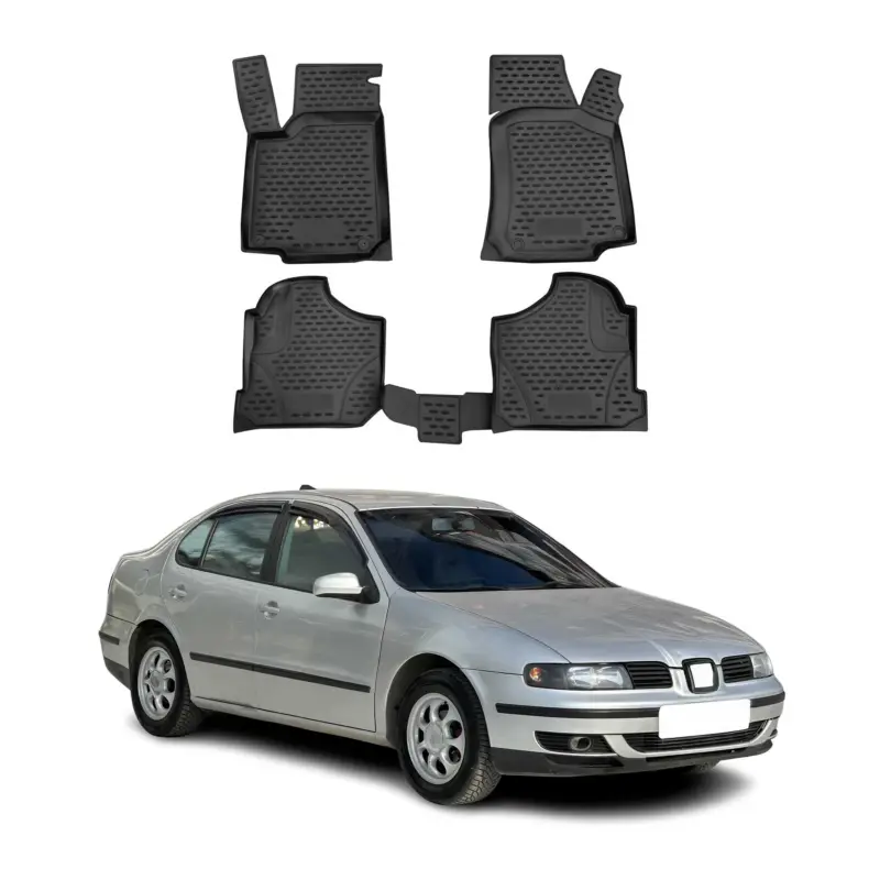 OMAC Gummimatten Fußmatten für Seat Toledo 1998-2004 TPE Automatten Schwarz 4x Preisknaller