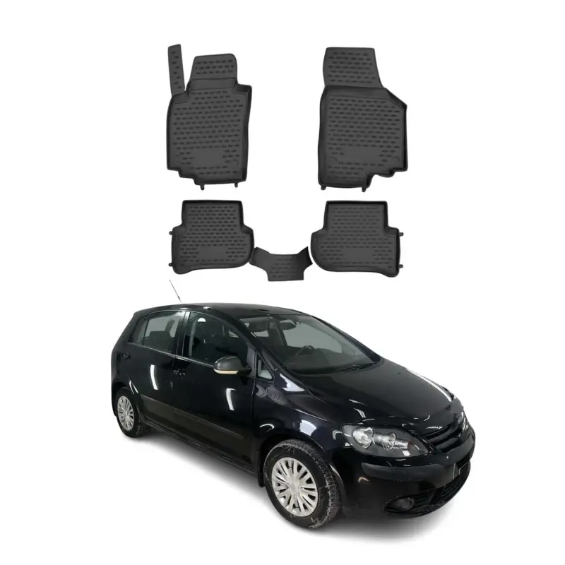 OMAC Gummimatten Fußmatten für VW Golf Plus 2005-2014 TPE Automatten Schwarz 4x Sichere Zahlung