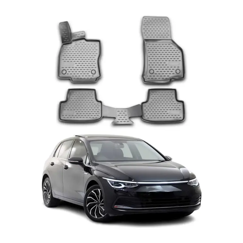 Begrenztes Angebot OMAC Gummimatten Fußmatten für VW Golf 8 2019-2026 TPE Automatten Grau 4x
