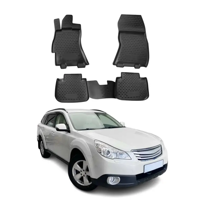 OMAC Gummimatten Fußmatten für Subaru Outback 2009-2014 TPE Automatte Schwarz 4x Direktkauf