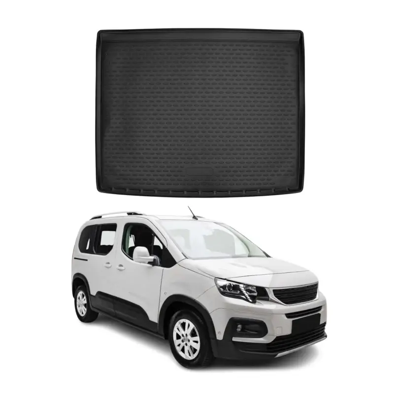Kofferraummatte Kofferraumwanne für Peugeot Rifter 2018-2021 Gummi TPE Schwarz Meistverkauft