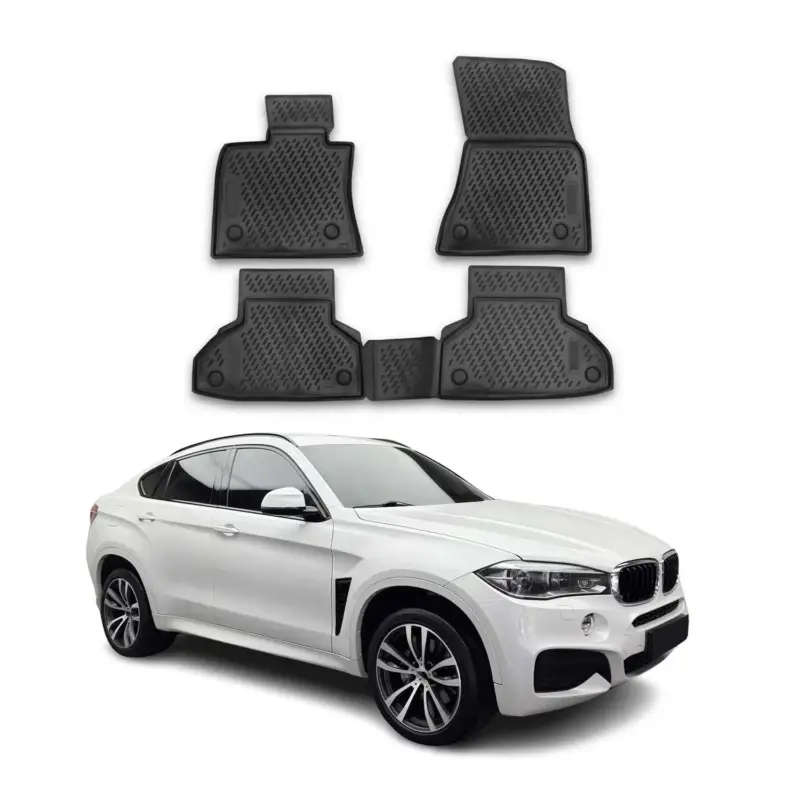 Geprüft OMAC Gummimatten Fußmatten für BMW X6 F16 F86 2014-2019 Automatten Schwarz 4x