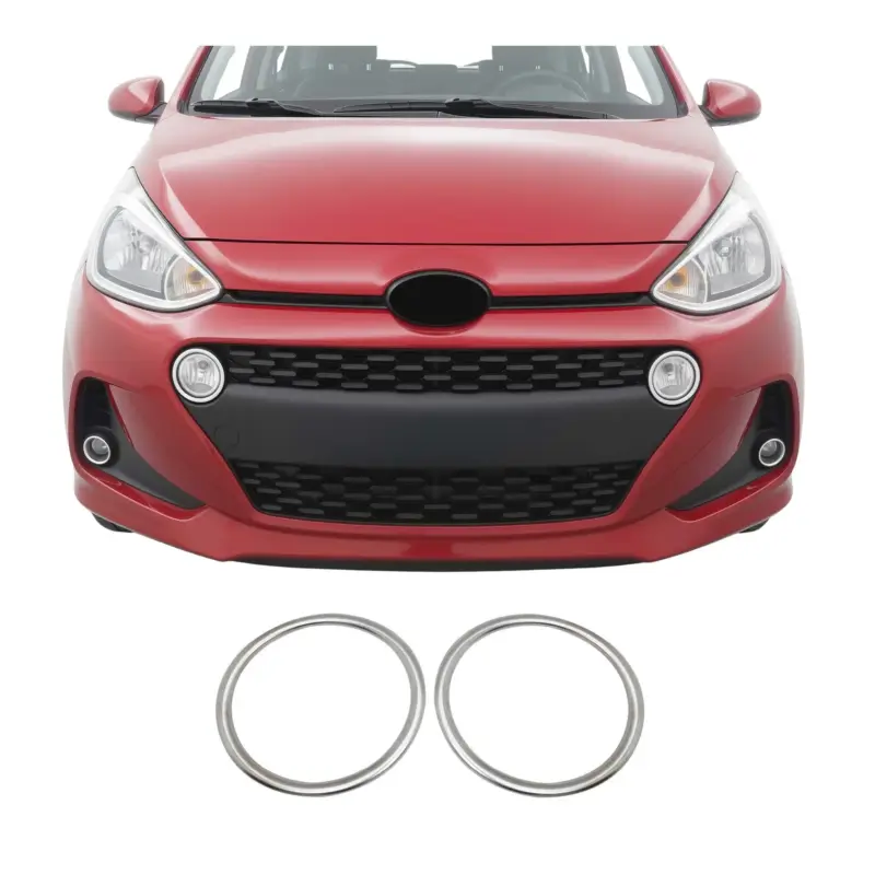 Aktuell Tagfahrlicht Rahmen Schutz für Hyundai i10 2017-2019 Edelstahl Chrom 2tlg