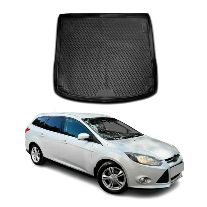 Direkt Vom Hersteller Kofferraummatte Kofferraumwanne für Ford Focus 2010-2018 Turnier Kombi Gummi TPE