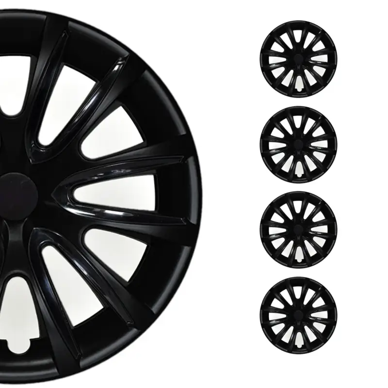 4x Radblenden Radkappen Radzierblenden für 14" Zoll Stahlfelgen Schwarz Aktuell