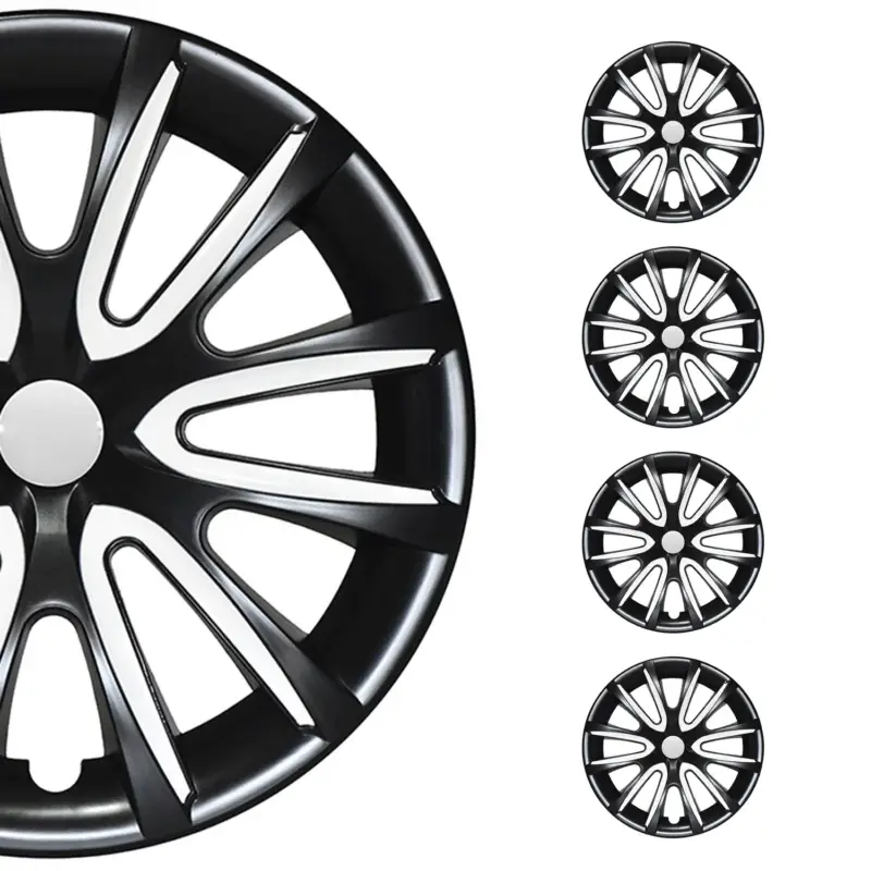 Schnäppchen 4x Radblenden Radkappen Radzierblenden für 16" Zoll Stahlfelgen Schwarz weiß