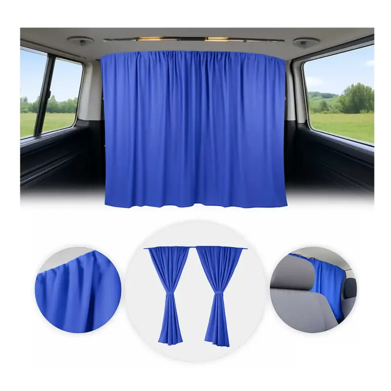 Jetzt Bestellen Maß Gardinen Fahrerhaus Abtrennung Camping Sonnenschutz Dunkelblau 160x180