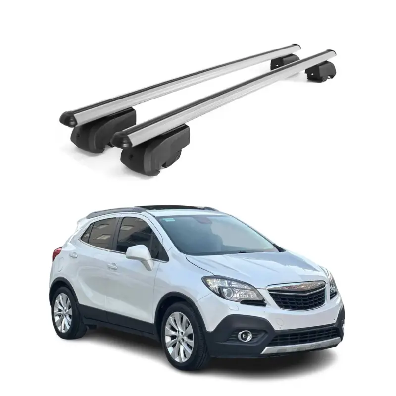 Wochenendangebot Dachträger Gepäckträger für Opel Mokka A 2012-2020 Querträger ABE Alu Grau