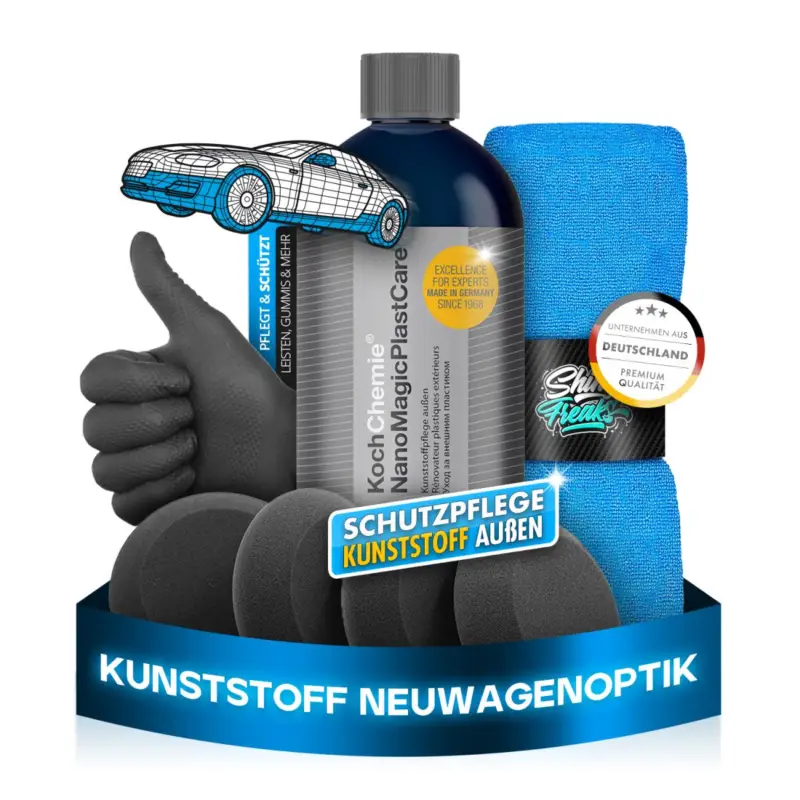 Sonderangebot Koch Chemie Kunststoffpflege Set NanoMagicPlastCare 500ml + Zubehör (7-teilig)