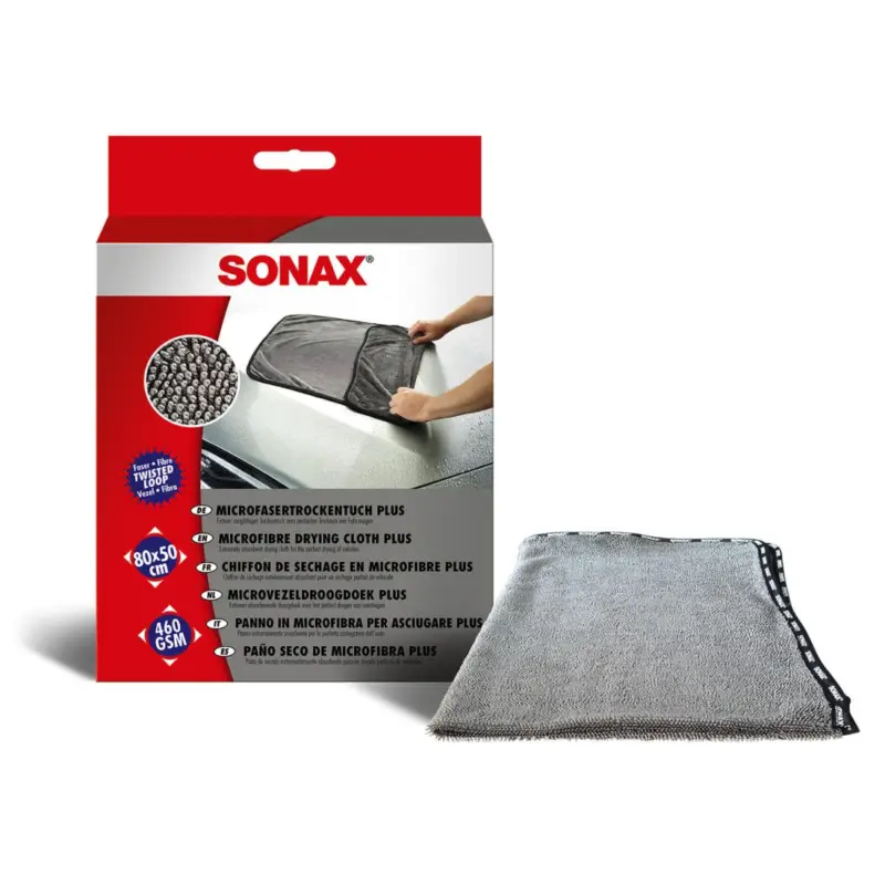 Neu Im Sortiment SONAX MicrofaserTrockenTuch PLUS 80×50