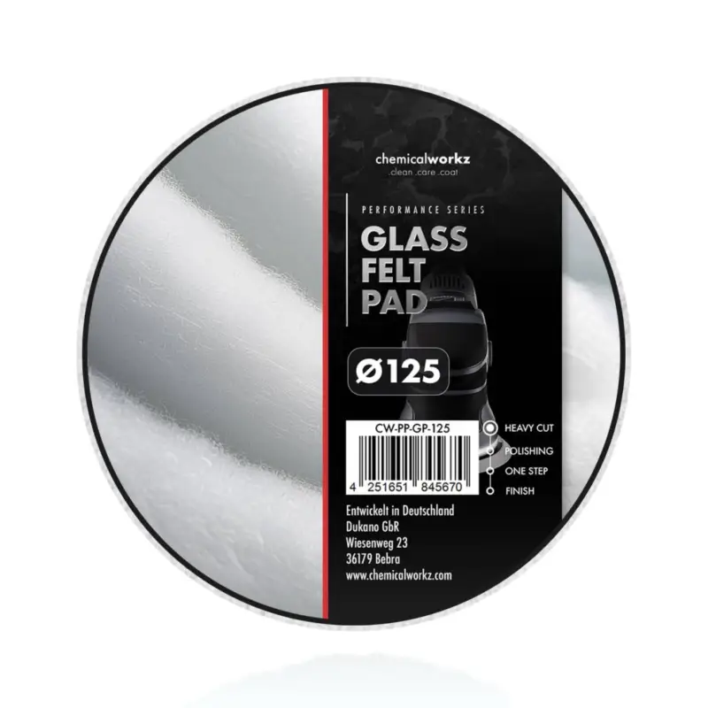 chemicalworkz Glass Felt Perfomance Pad 125mm Abverkauf