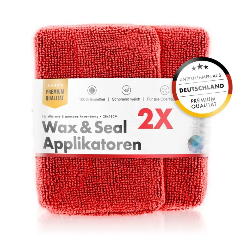 Preiswert chemicalworkz Microfiber Waxing/Sealant Applicator Rot 2Stk.