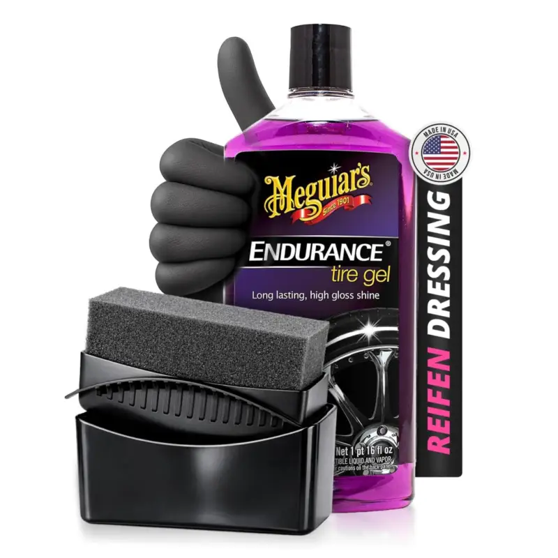 Meguiar's Reifenpflege Set Endurance Tire Gel + Zubehör (3-teilig) Neu