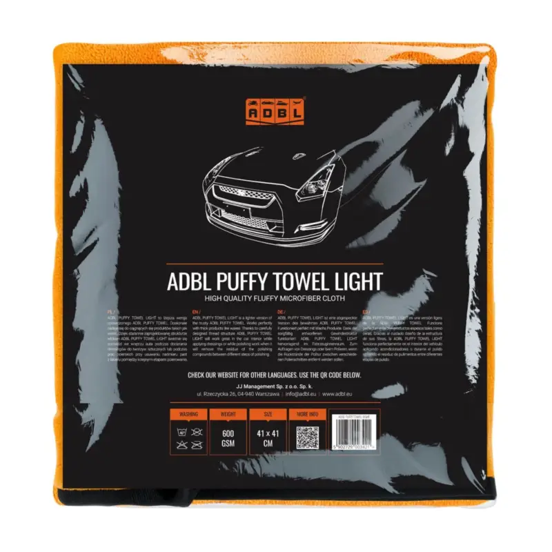ADBL Puffy Towel Light Poliertuch 600GSM 41×41 Neu