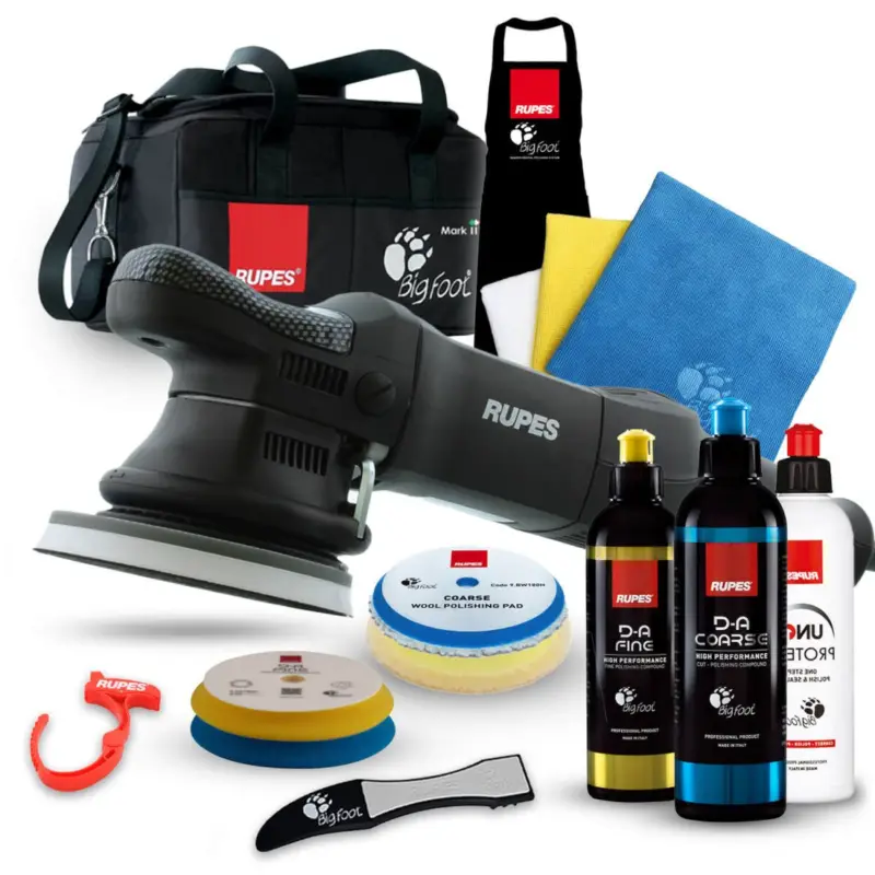 Rupes BigFoot LHR 15ES Exzenterpoliermaschine Luxus Kit, 15-teilig Echt