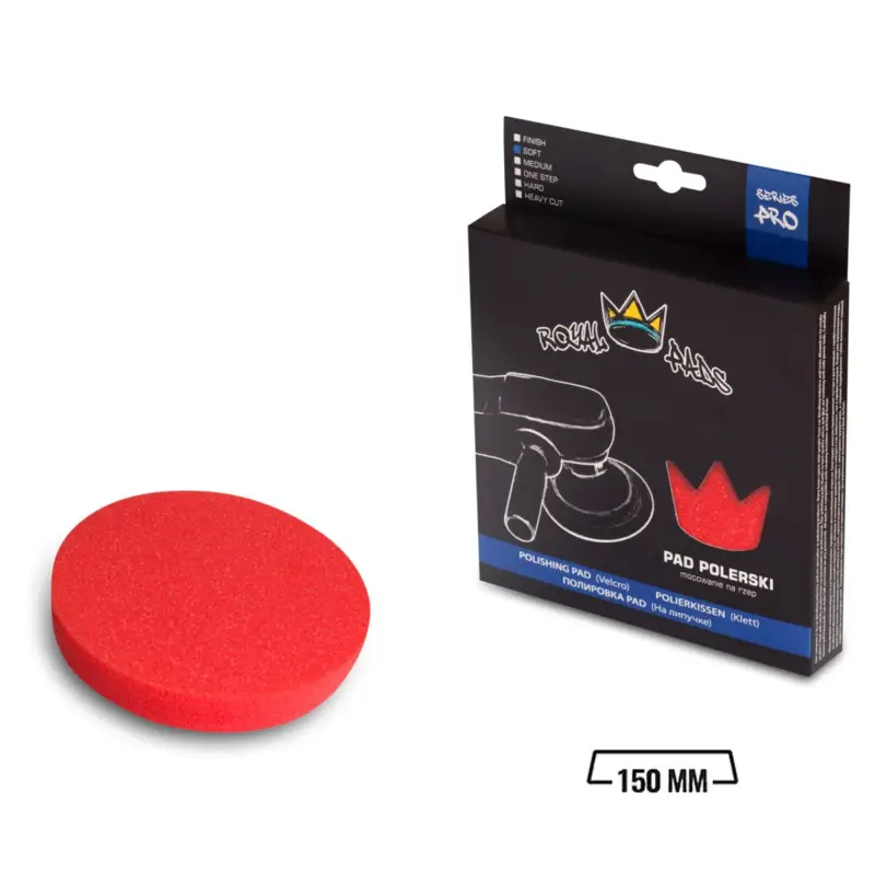 Royal Pads - PRO Soft Schaum-Polierpad 150mm rot Direktkauf