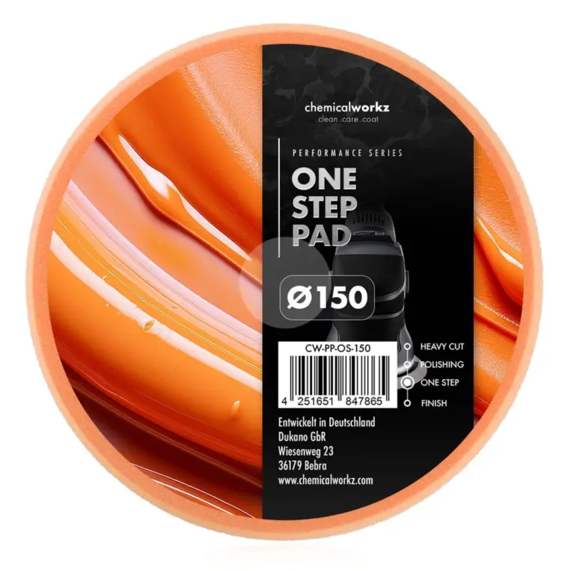 chemicalworkz One Step Performance Pad 150mm orange Neu Im Sortiment