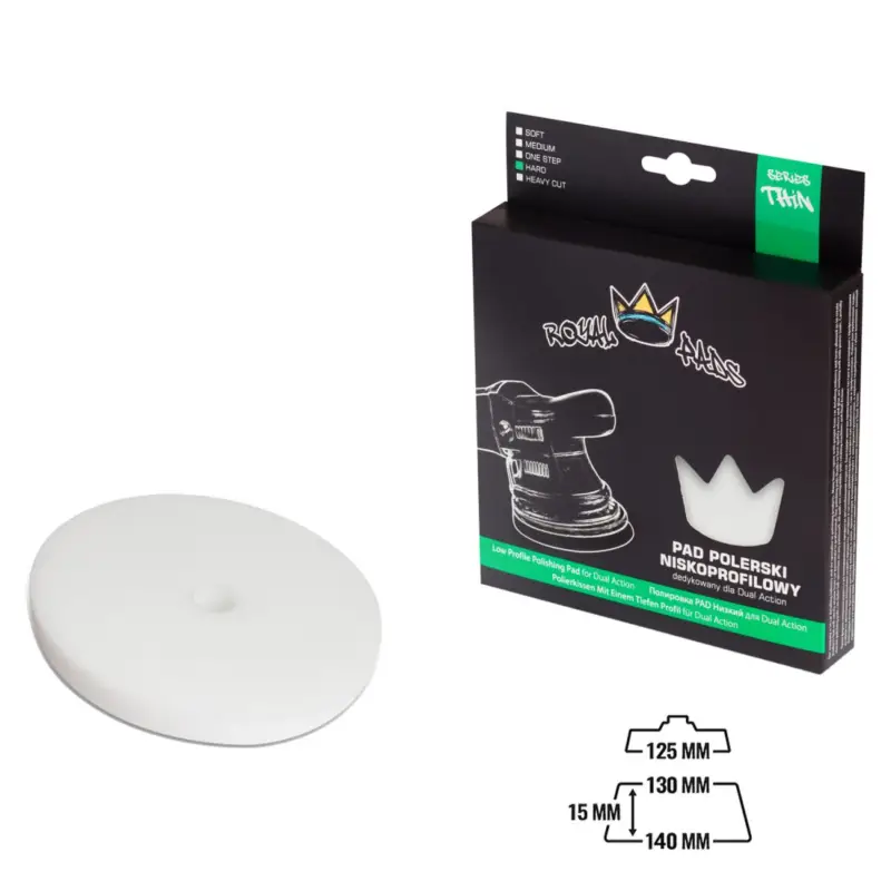 Meistverkauft Royal Pads THIN Hard Schaum-Polierpad 130mm weiß