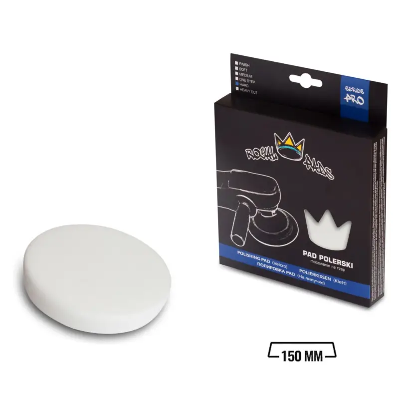Markenprodukt Royal Pads - PRO Hard Schaum-Polierpad 150mm weiß