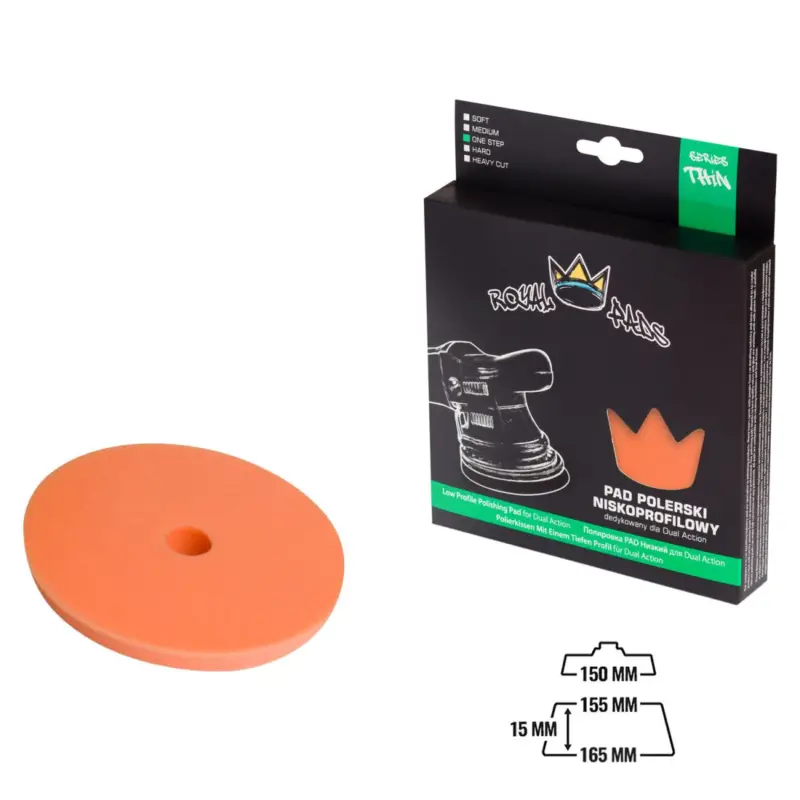 Royal Pads THIN One Step Schaum-Polierpad 155mm orange Sale