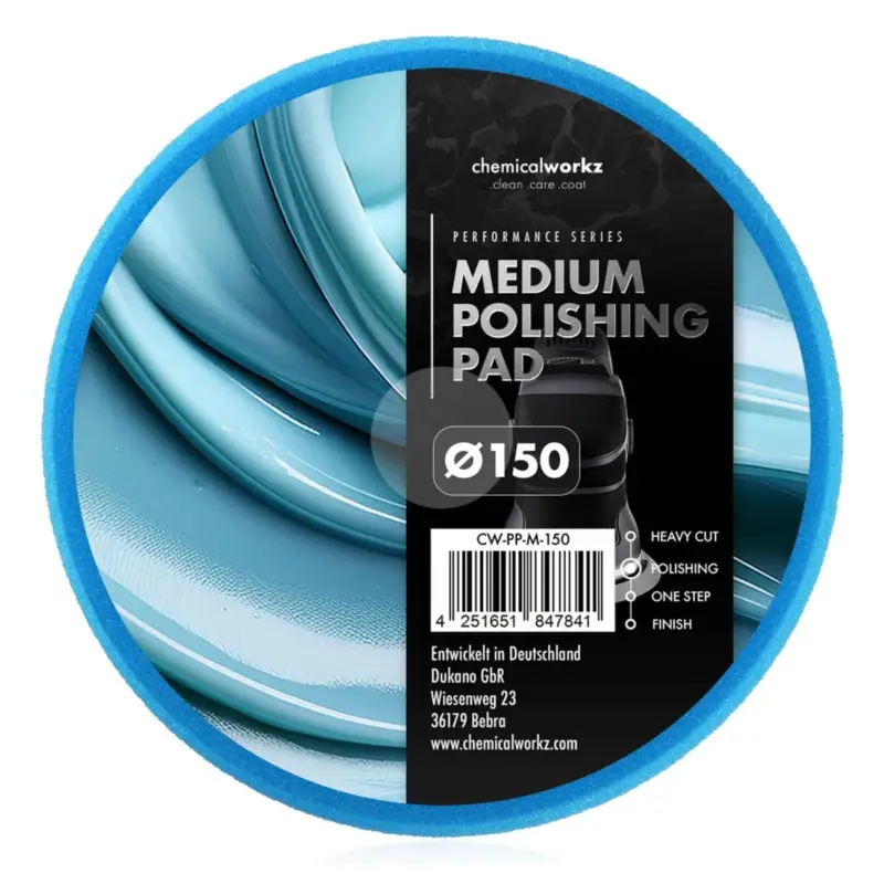 chemicalworkz Medium Polishing Performance Pad 150mm blau Neue Ware