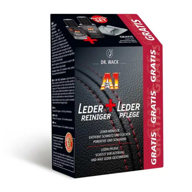 Letzte Chance Dr. Wack A1 Leder-Set inkl. Mikrofasertuch 250ml
