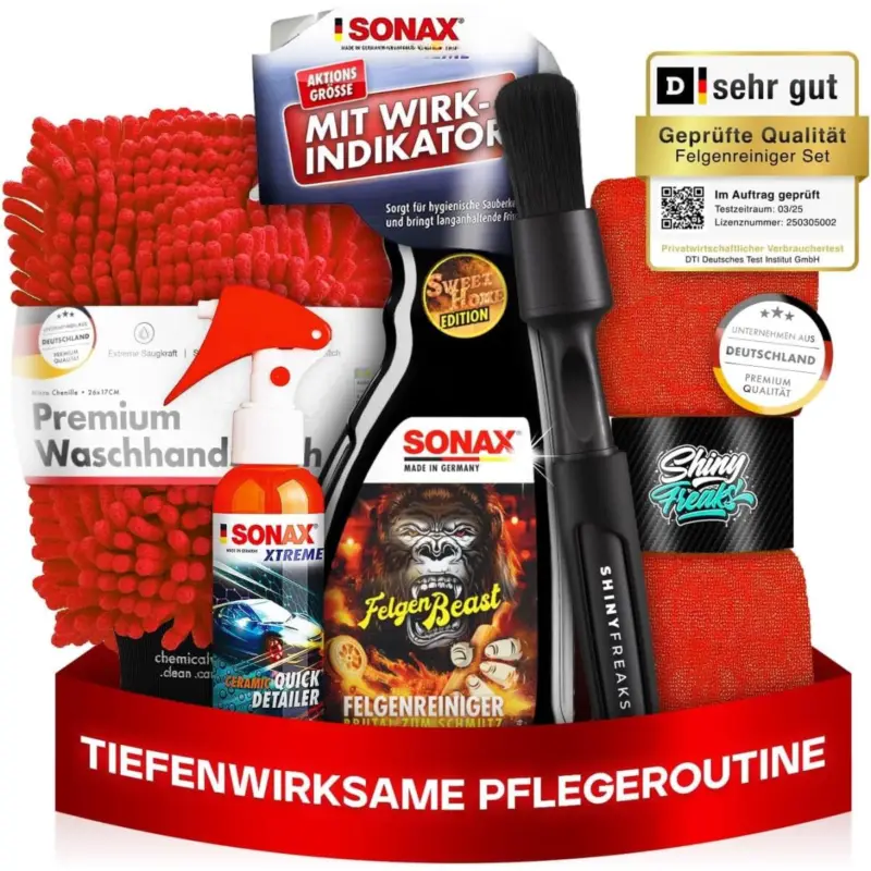 SONAX Felgenreiniger Set FelgenBeast Sonderedition + Zubehör (5-teilig) Ausverkauf