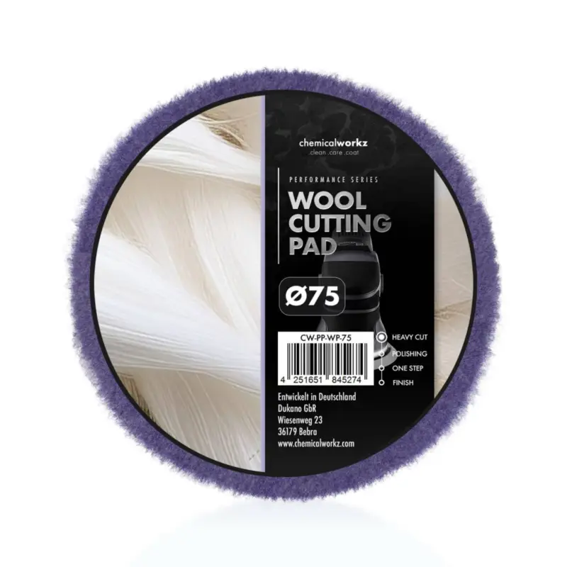 chemicalworkz Wool Cutting Perfomance Pad 75mm Neue Ware