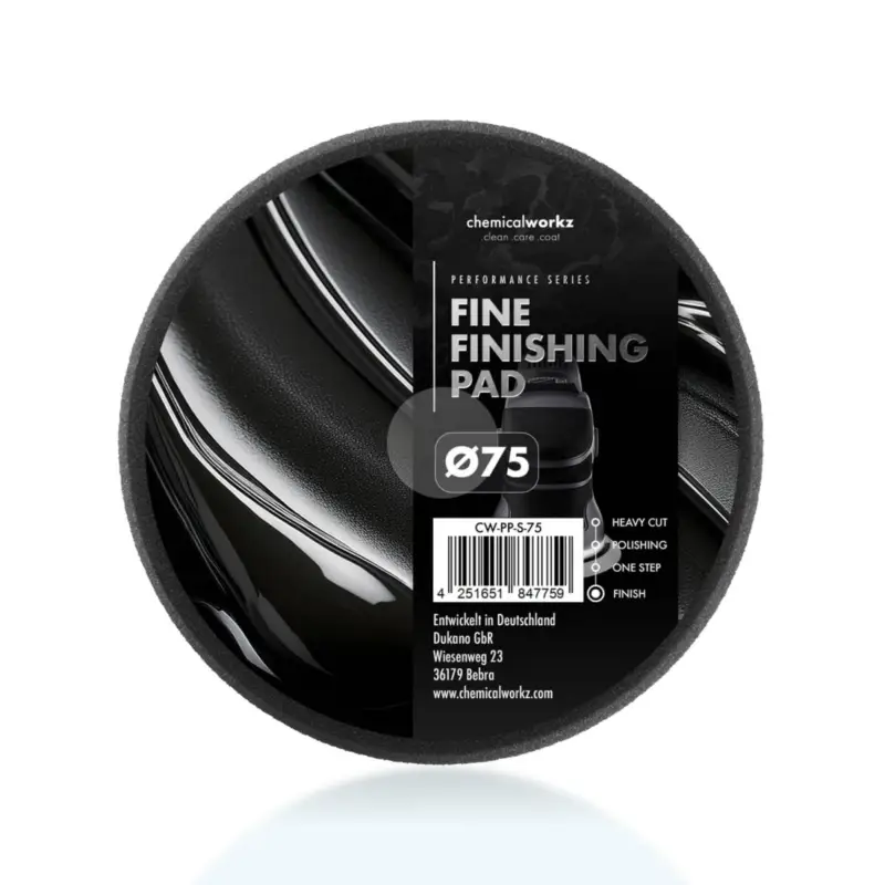 Abverkauf chemicalworkz Fine Finishing Performance Pad 75mm schwarz