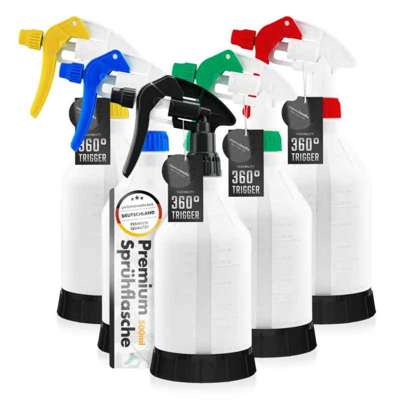 chemicalworkz Zubehör Set Sprühflaschen 500ml mit Canyon Trigger (5-teilig) Günstig