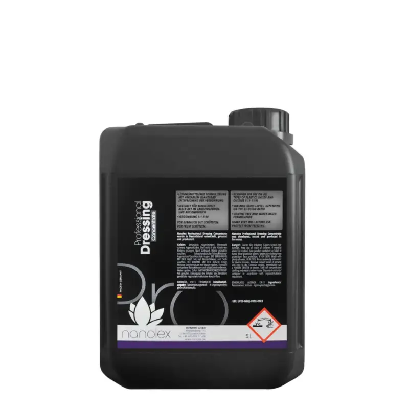 Billig Nanolex Professional Dressing Concentrate Kunststoffversiegelung 5L