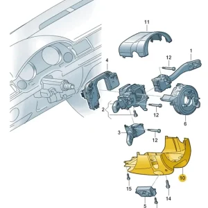 Aktuell Lenksäulenabdeckung Unterteil Original Audi A6