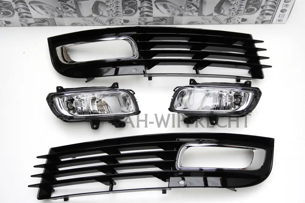 Zertifiziert Original W12 A8 4E Grill Nebelscheinwerfer Luftgitter Stoßstange Chrom schwarz