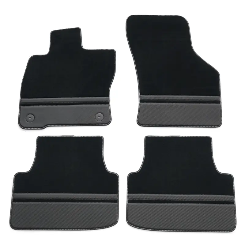 Original Seat Leon 4 (KL) Textil Fußmatten Carbon-Effekt 4x Stoffmatten Velours Matten 5FB863011GLOE Meistverkauft