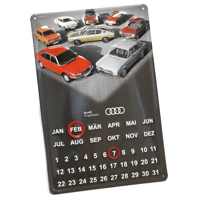 Audi Dauerkalender Ganzjahreskalender Stahlblech Oldtimer Youngtimer A8-8998 Sofort Bestellen