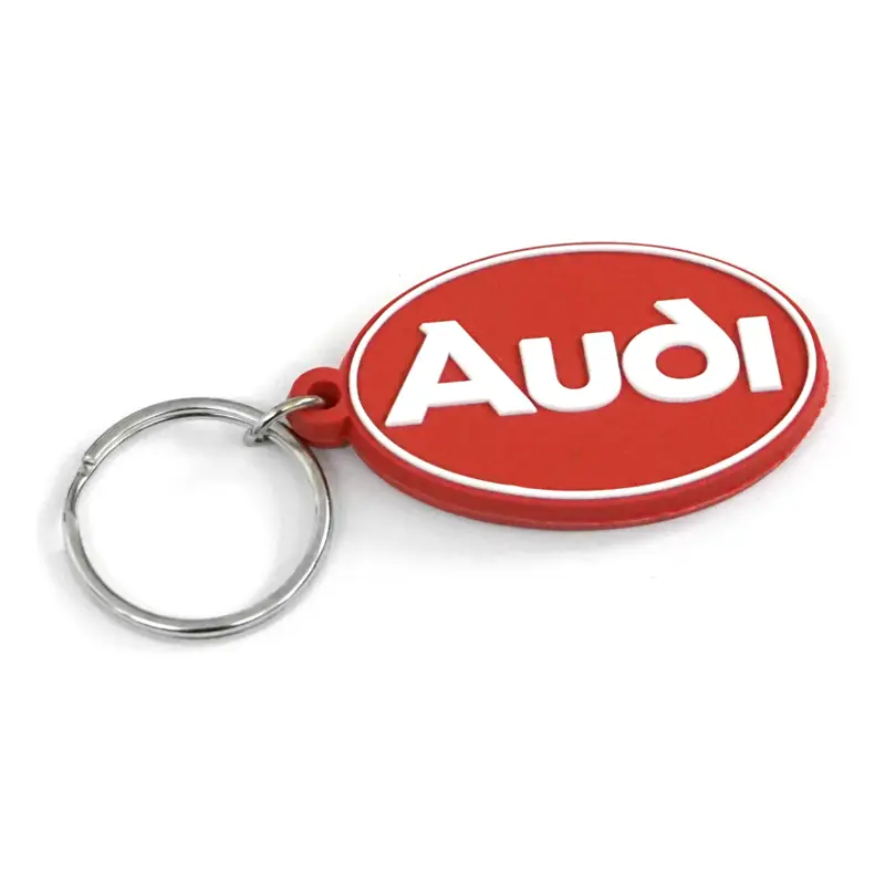 Audi Schlüsselanhänger Logo Audi Pflaume Oval Anhänger Keyring A16-2283 Echt